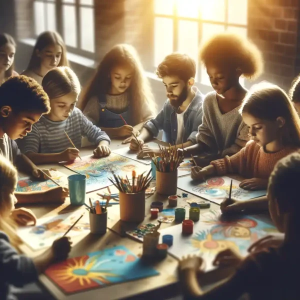 art therapy painting for kids